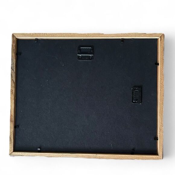 Rustic Reclaimed Wood Shadow Box Wall Hanging Hooks Black Background - Picture 8 of 16